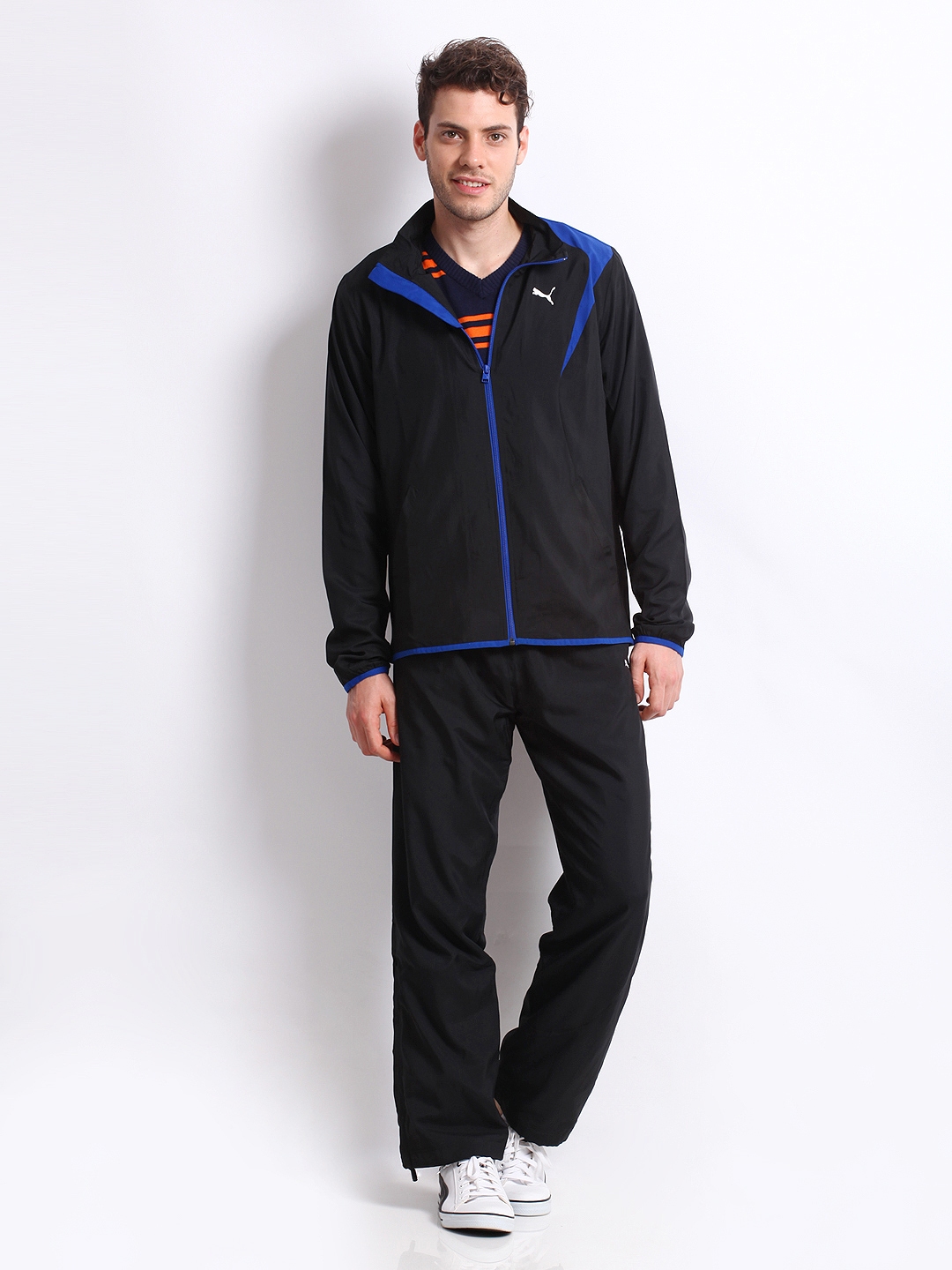 black and white puma tracksuit