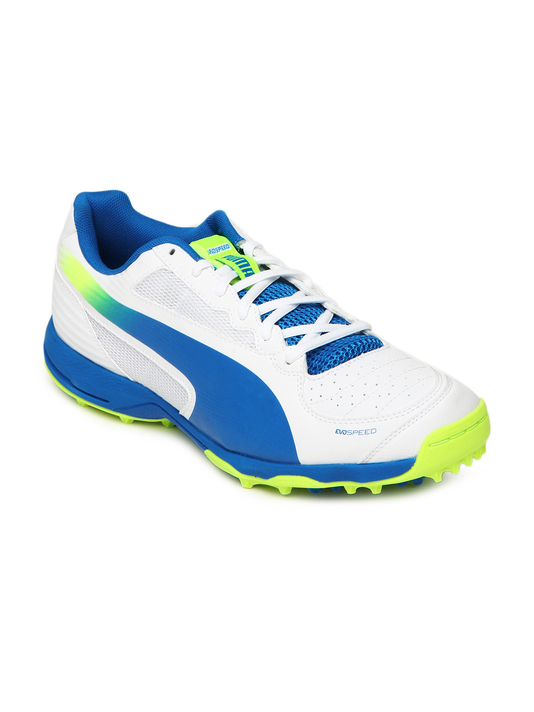 Buy Puma Men White & Blue EvoSPEED Cricket Rubber Sports Shoes Sports Shoes for Men 198176