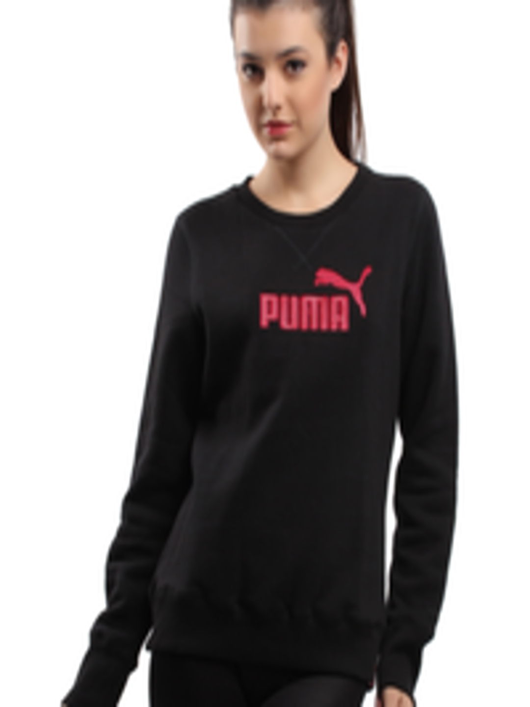 Buy Puma Women Black Sweatshirt - Sweatshirts for Women 77465 | Myntra