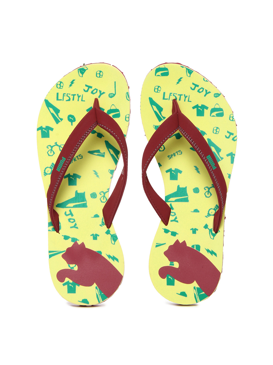 Buy Puma Women Coral XC Red & Yellow Flip Flops - Flip Flops for Women 244981 | Myntra