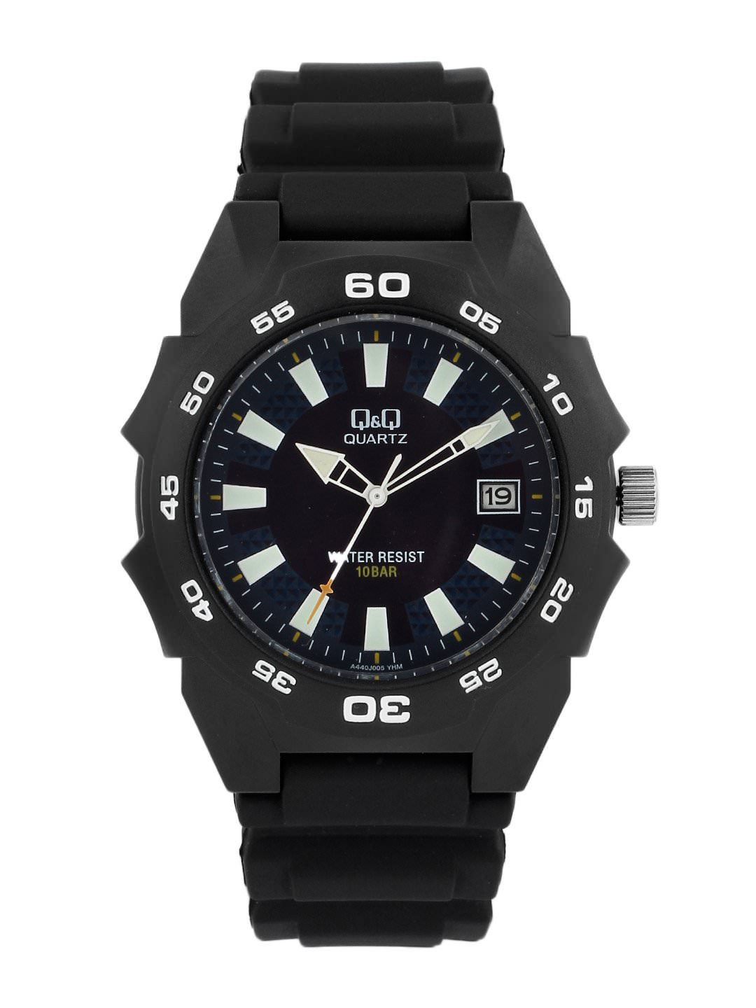 Buy Q&Q Men Black Watch Watches for Men 53629 Myntra