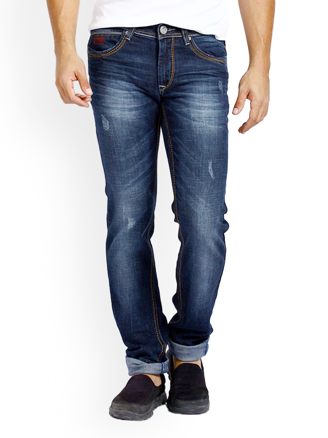 Buy R&C Men Blue Lean Fit Jeans - Jeans for Men 590620 | Myntra