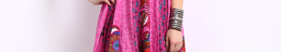 Buy Rain & Rainbow Women Pink & Green Churidar Kurta Set - Kurta Sets ...
