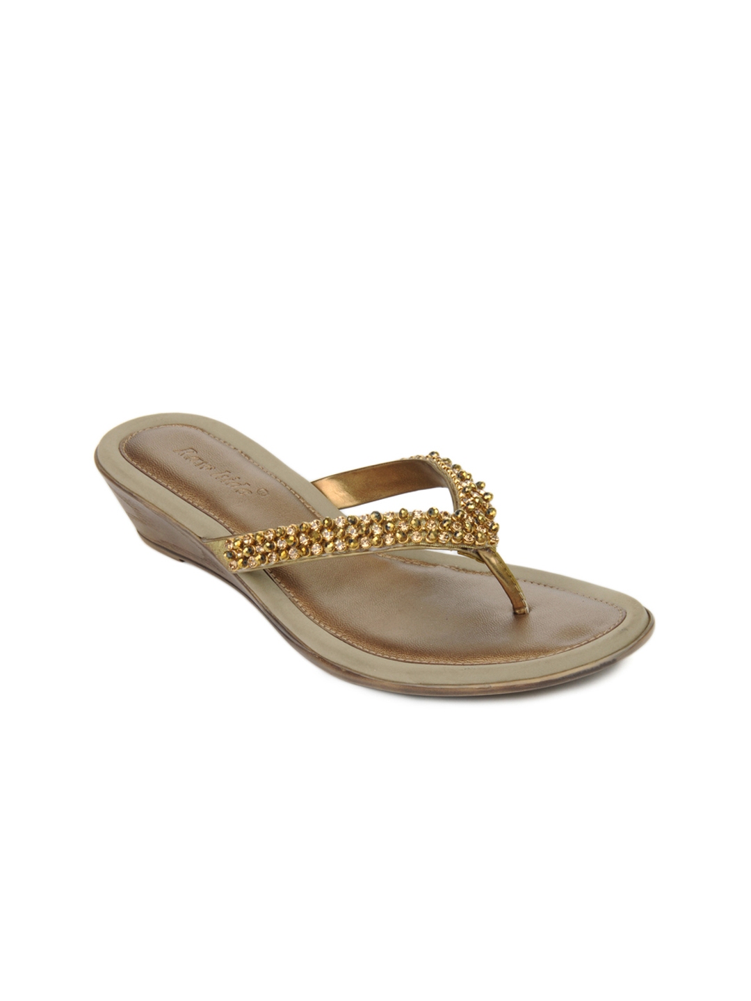 Buy Raw Hide Gold Toned Wedges - Heels for Women 135454 | Myntra