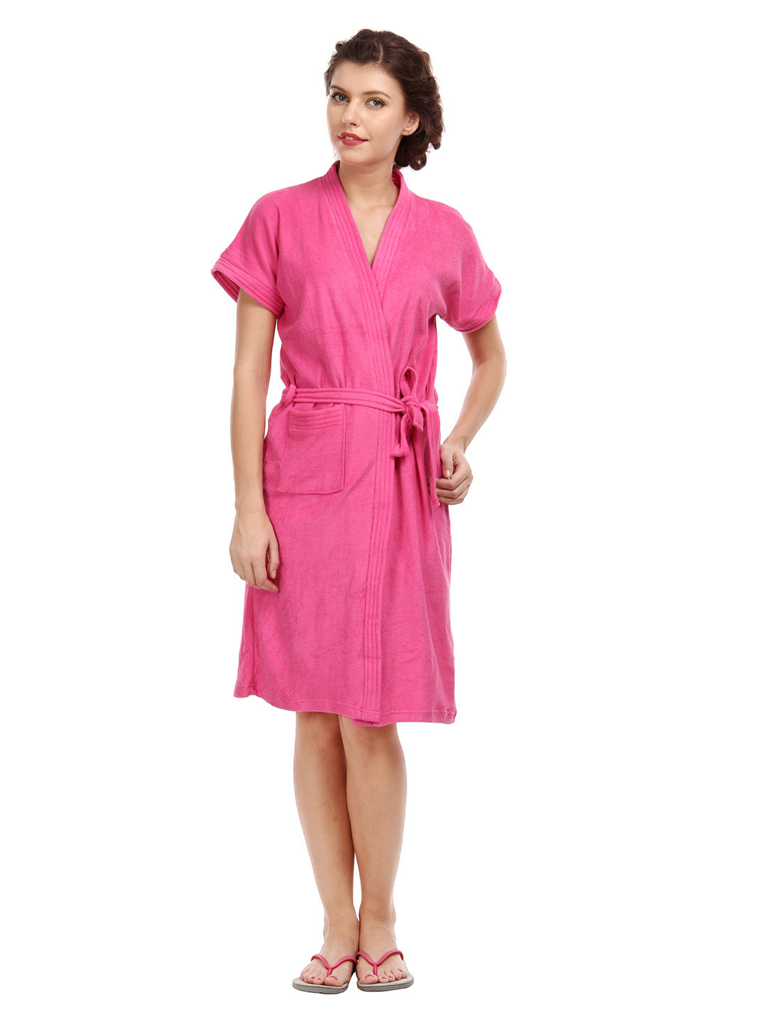 Buy Red Rose Women 10 Dark Pink Bath Robe - Bath Robe And Wraps for Women 123999 | Myntra