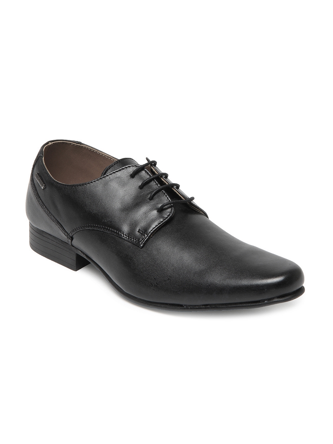 red tape men's black formal shoes