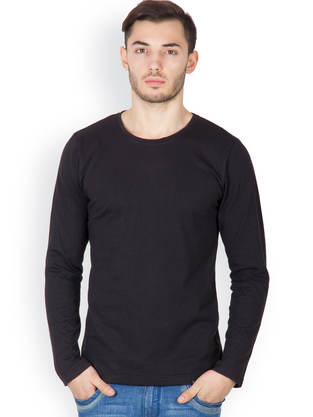 Buy Rigo Men Black T Shirt - Tshirts for Men 431295 | Myntra
