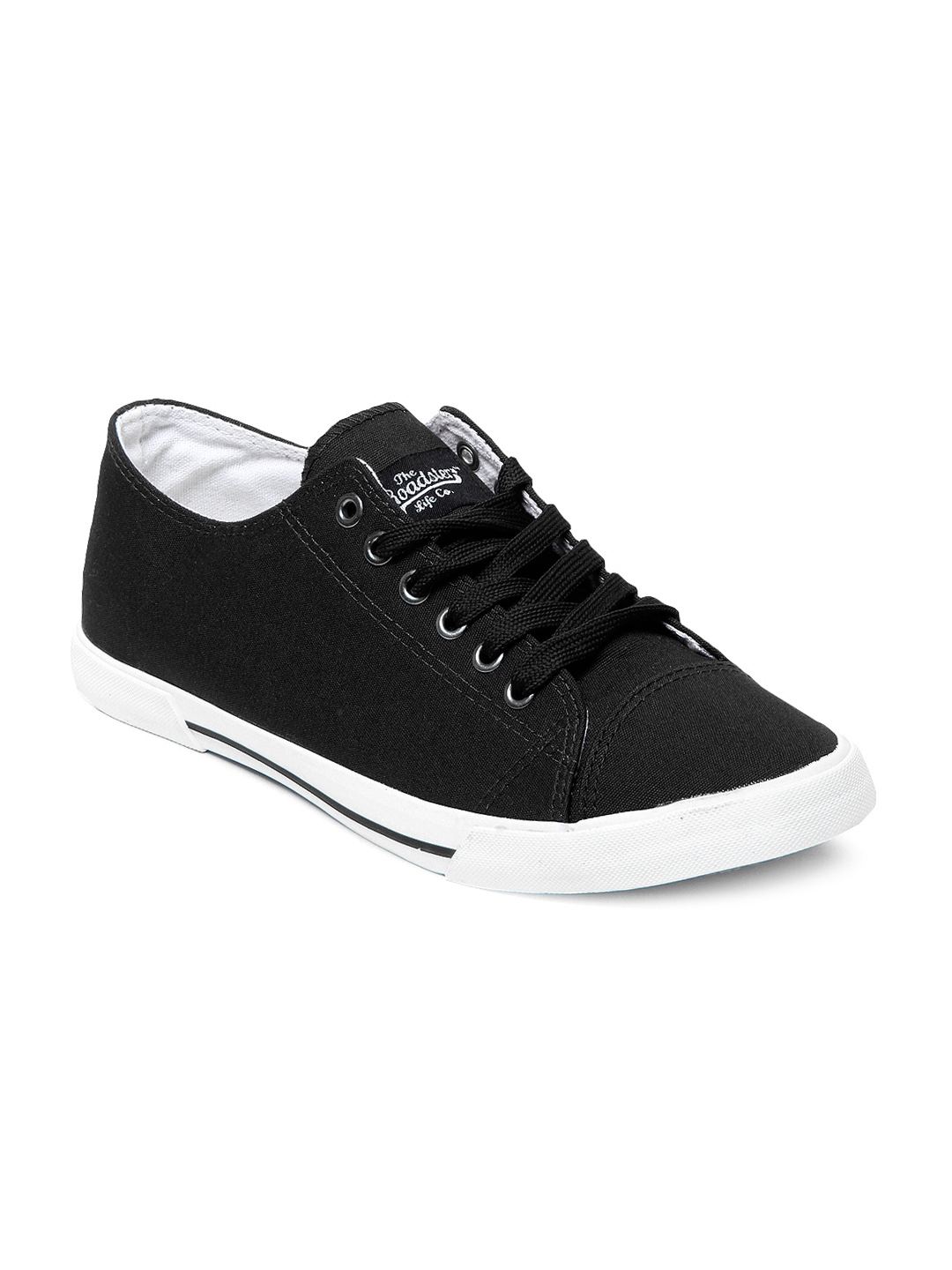 roadster black canvas shoes