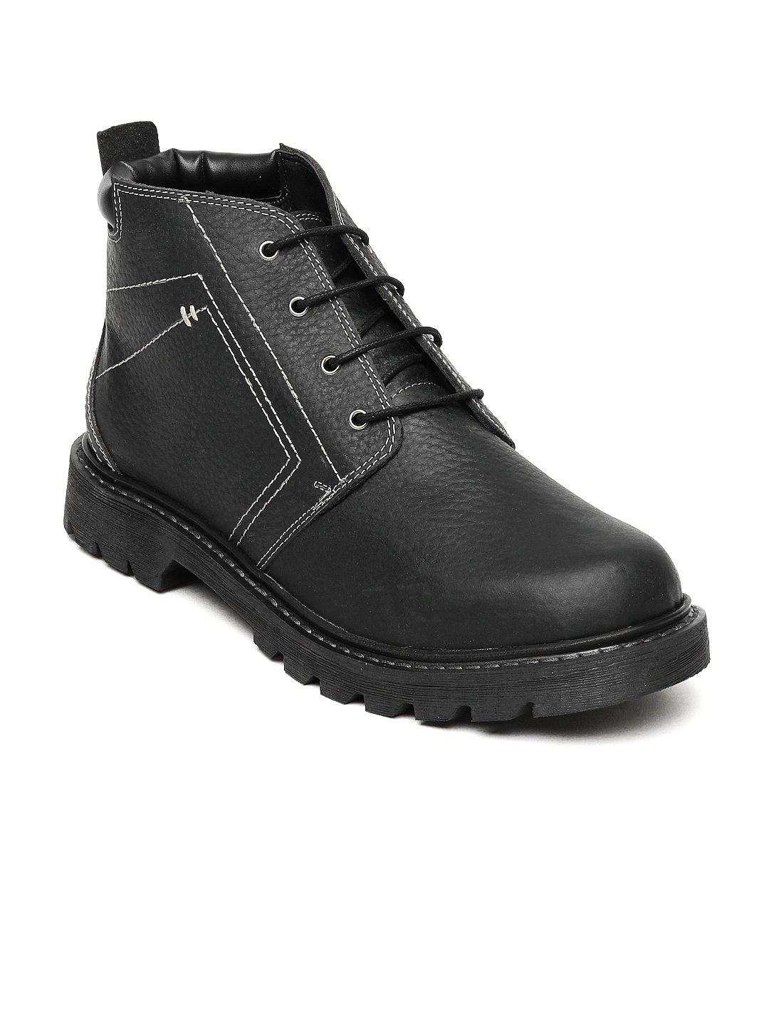 best black leather boots men