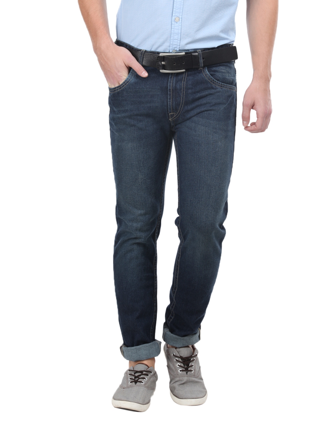 Buy Roadster Men Blue Indigo Dyed Slim Fit Jeans - Jeans for Men 106667 ...