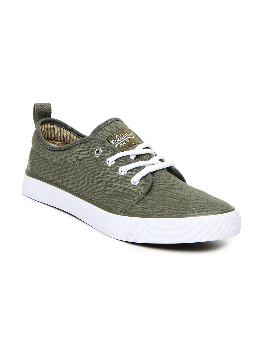 Buy Roadster Men Olive Green Casual Shoes - Casual Shoes for Men 326755 ...