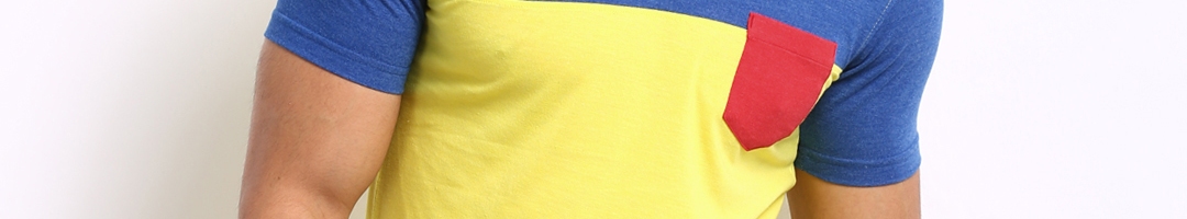 Buy Roadster Men Yellow & Blue T Shirt - Tshirts for Men 242761 | Myntra