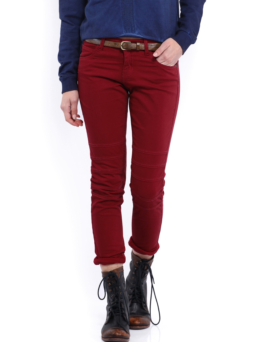 tall red trousers
