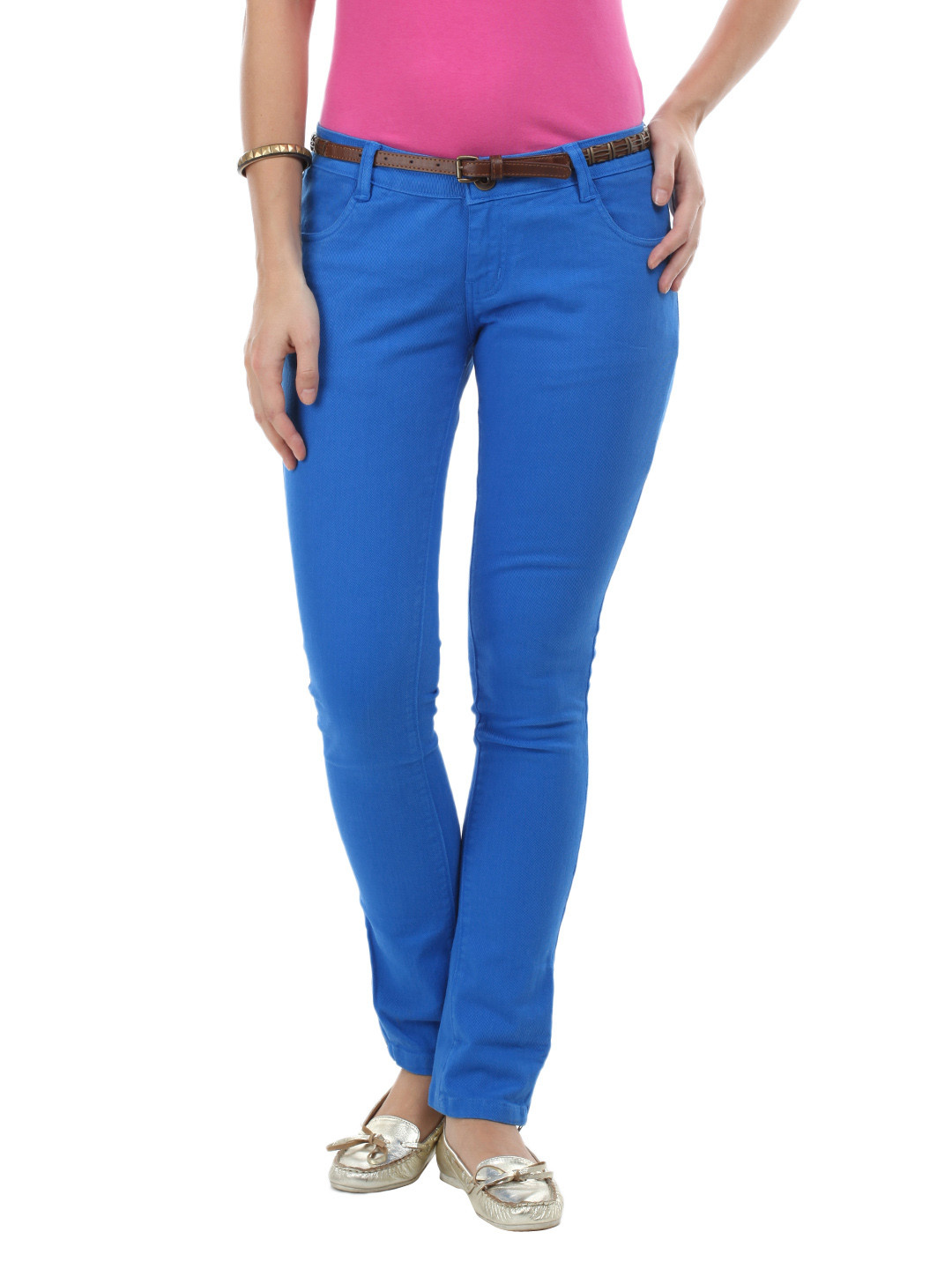 Buy Roadster Women Electric Blue Ankle Length Slim Fit Jeans Jeans