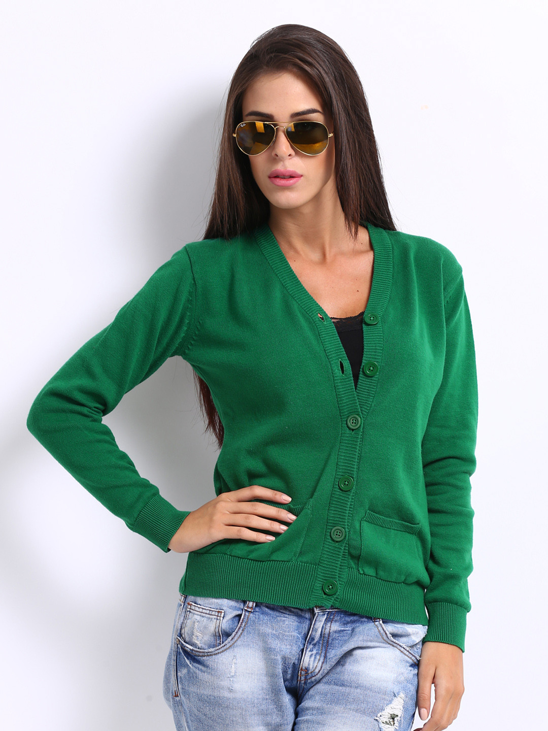 Buy Roadster Women Green Cardigan Sweaters for Women 156478 Myntra