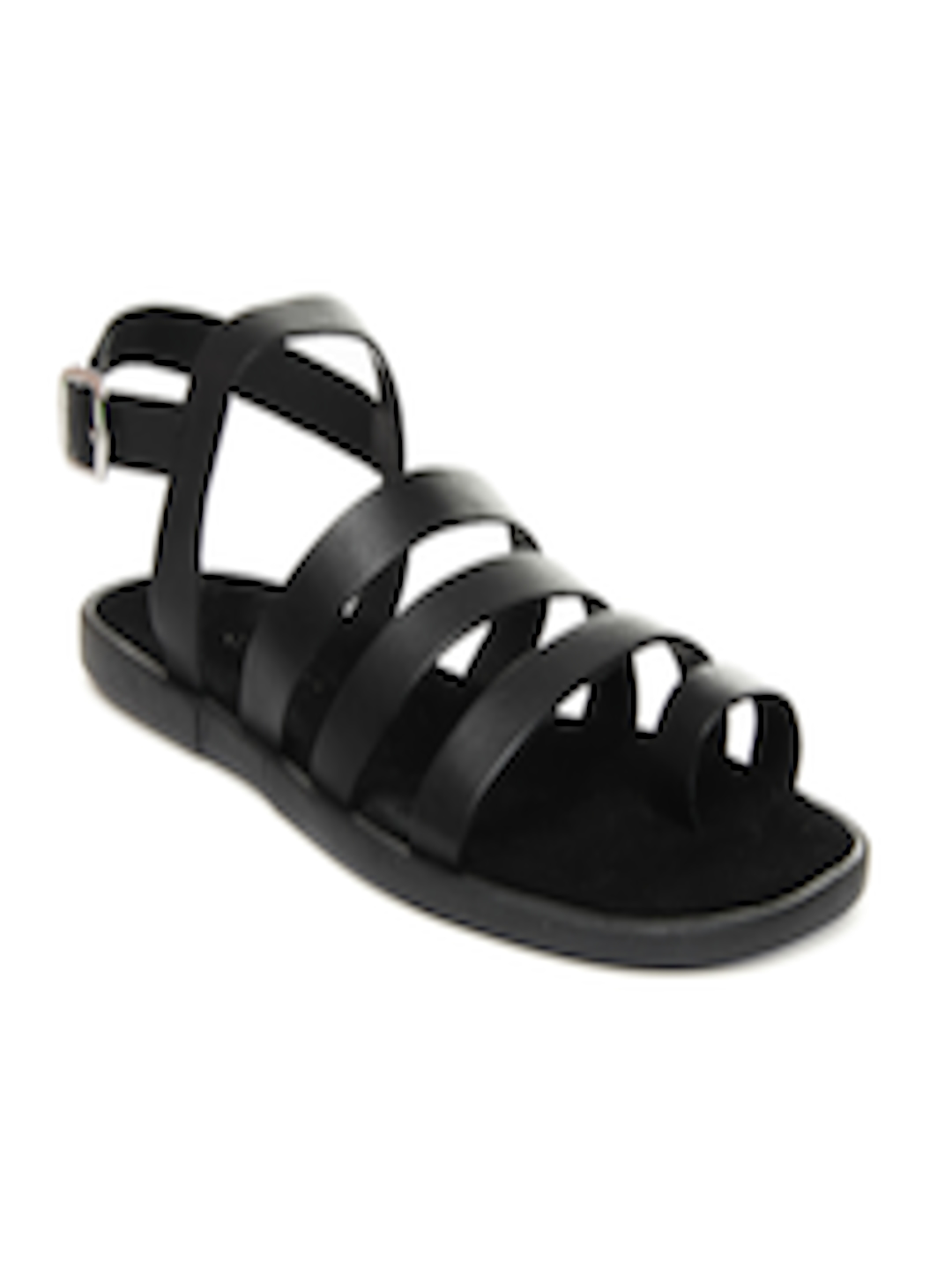 Buy Ruosh Men Black Leather Sandals - Sandals for Men 274963 | Myntra
