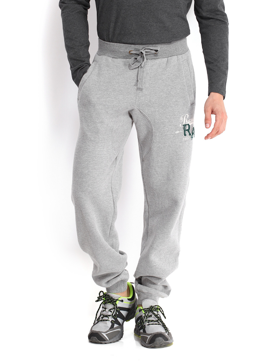 Buy Russell Athletic Men Grey Loose Fit Track Pants Track Pants for