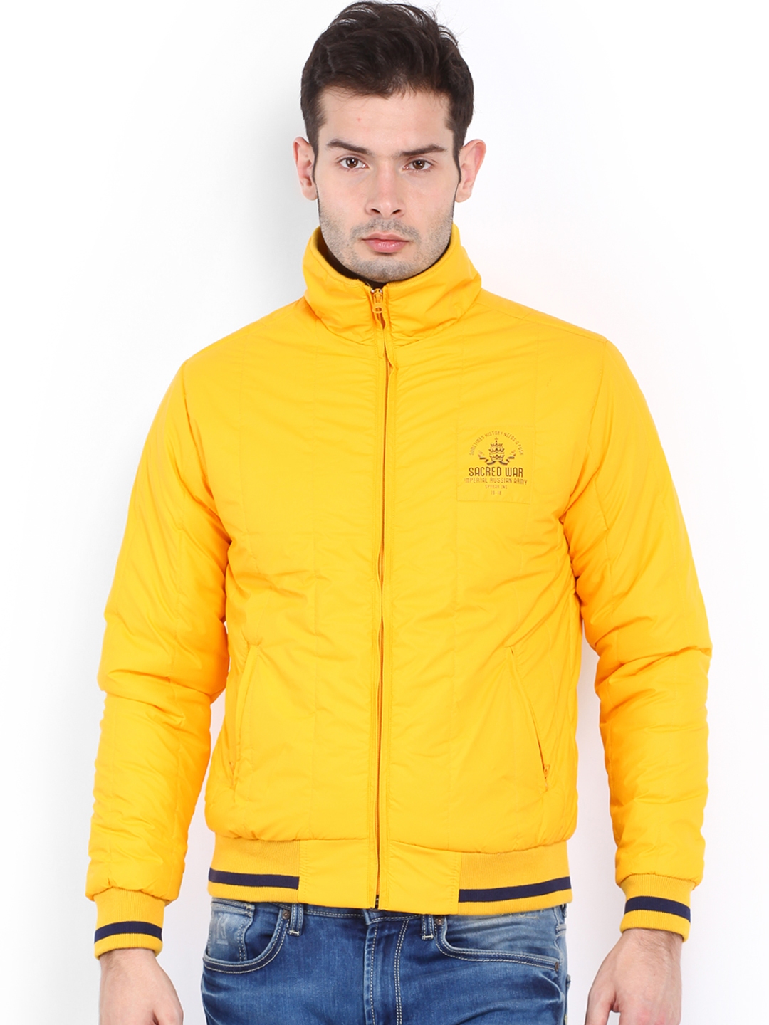 yellow padded jacket mens