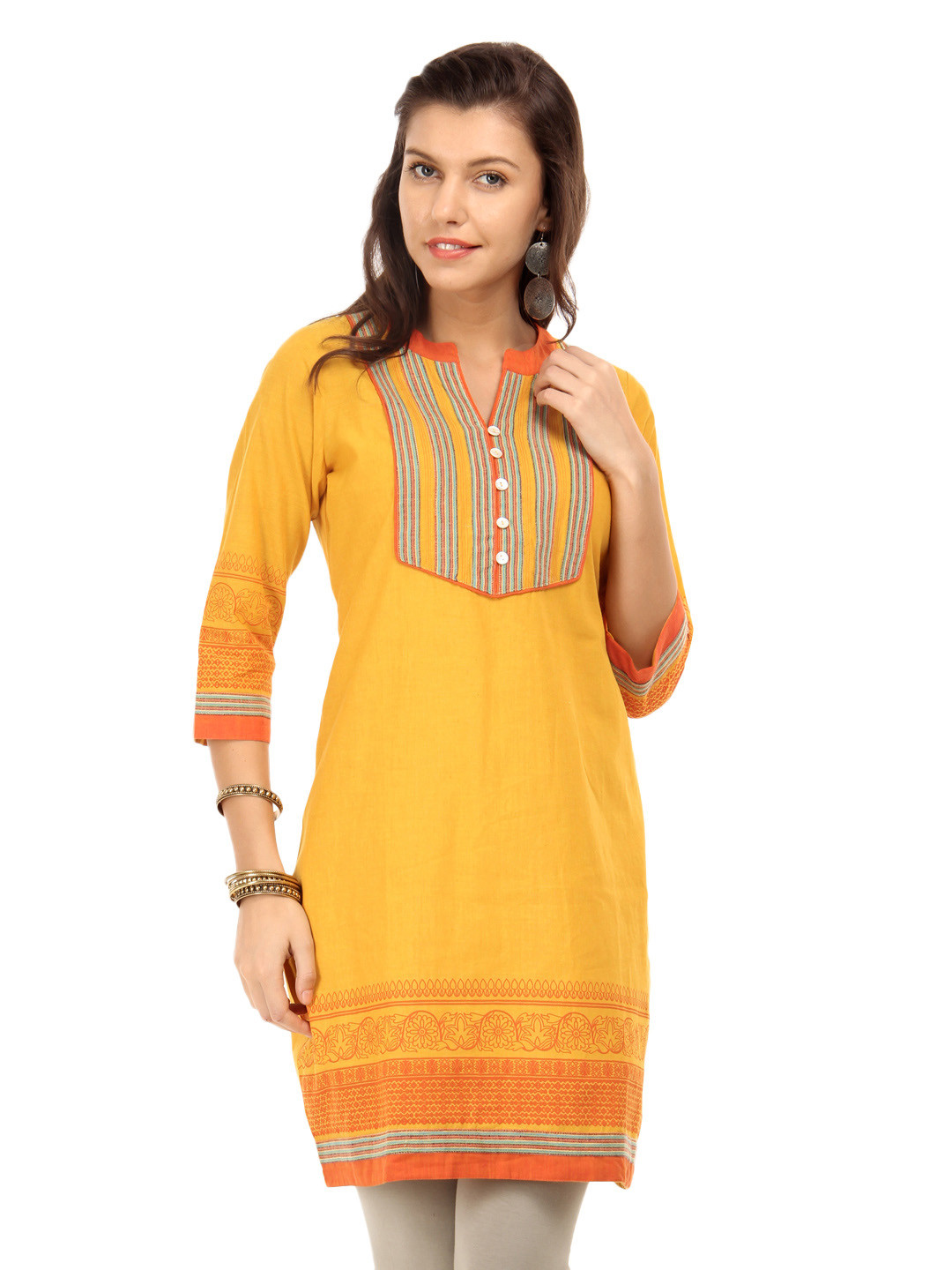 Buy Saffron Threads Women Yellow Kurta Kurtas for Women 126003 Myntra