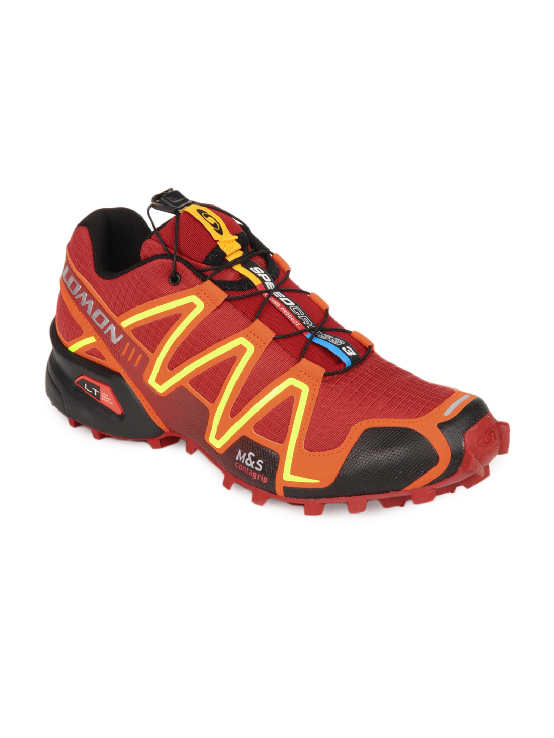 salomon red trainers