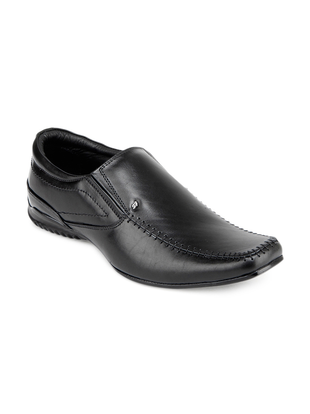 Buy San Frissco Men Black Leather Semi Formal Shoes - Formal Shoes for ...