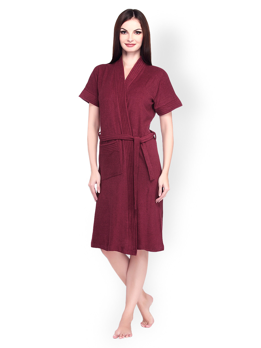 Buy Sand Dune Women Maroon Bathrobe Bath Robe for Women 453685 Myntra