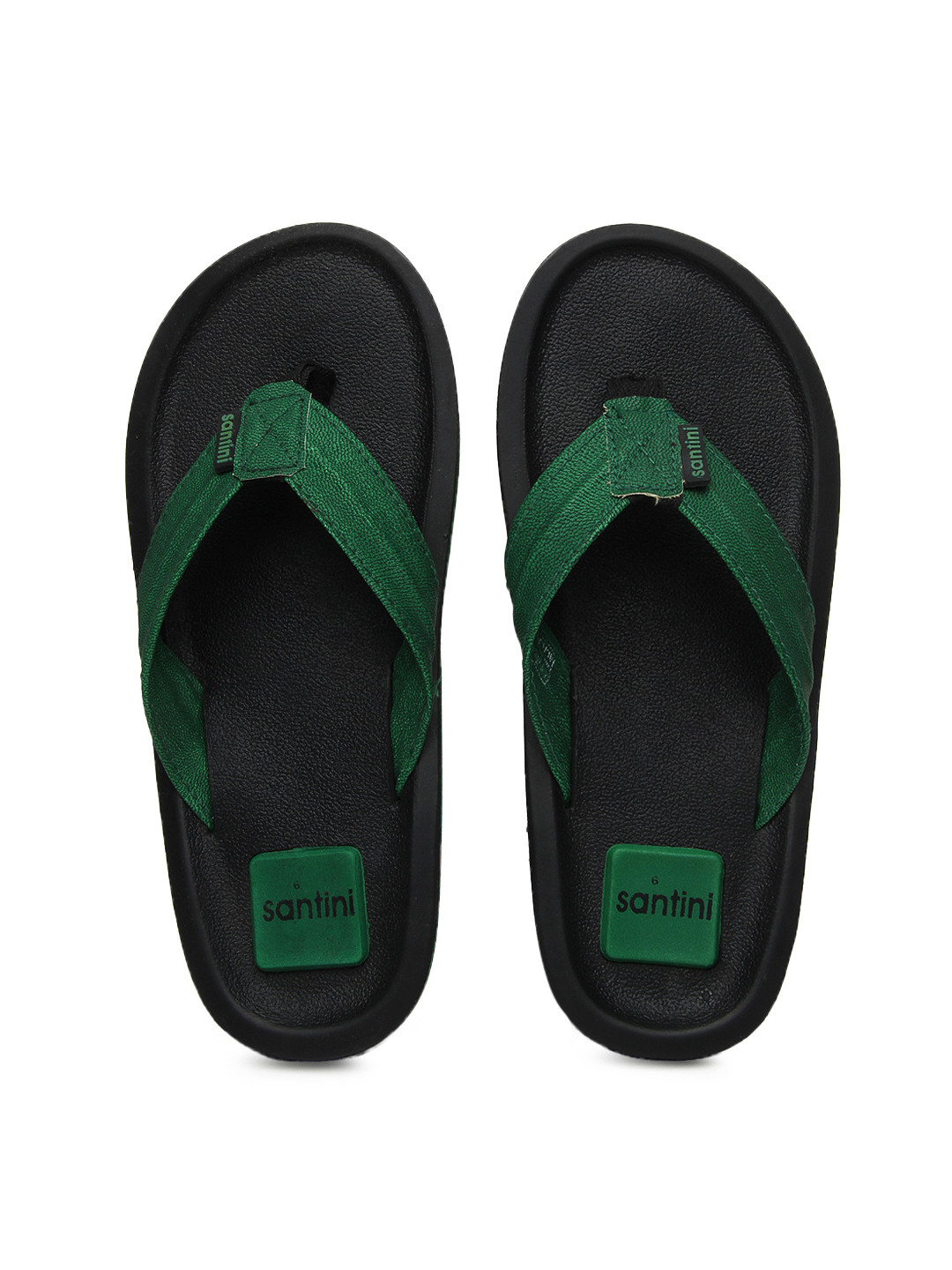 mens green flip flops