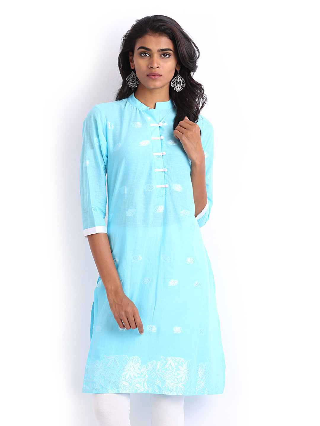 Sky Blue Kurta Jacquard Pant main image 0