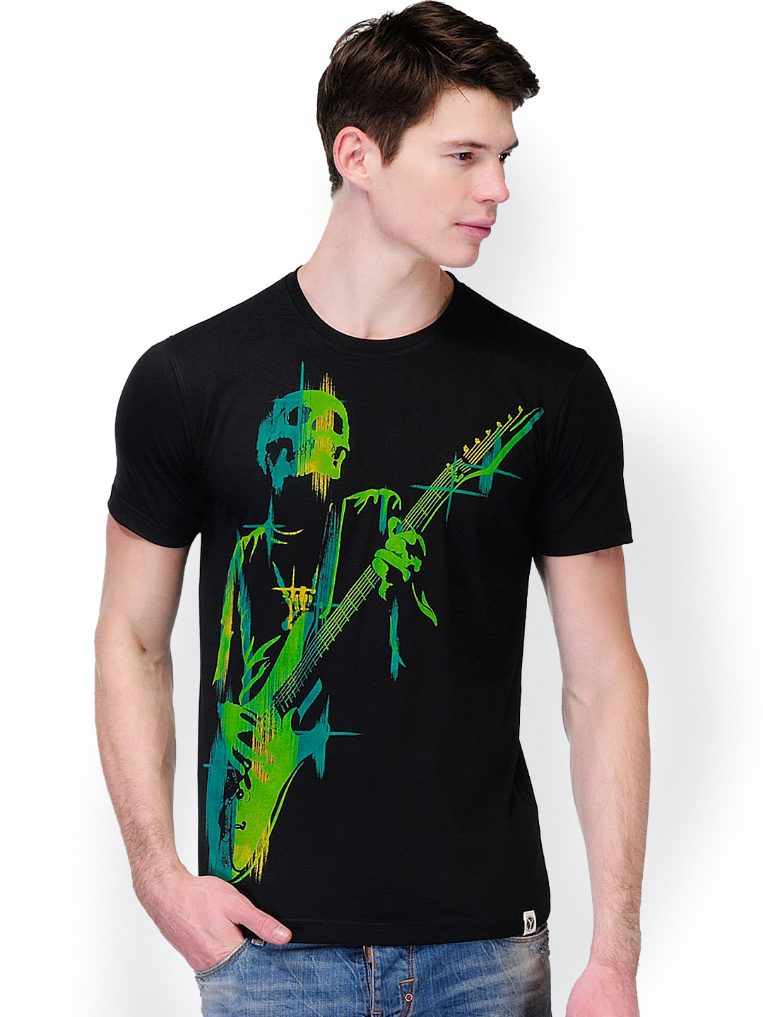 Buy Slingshot Men Black Printed T Shirt Tshirts for Men 736598 Myntra