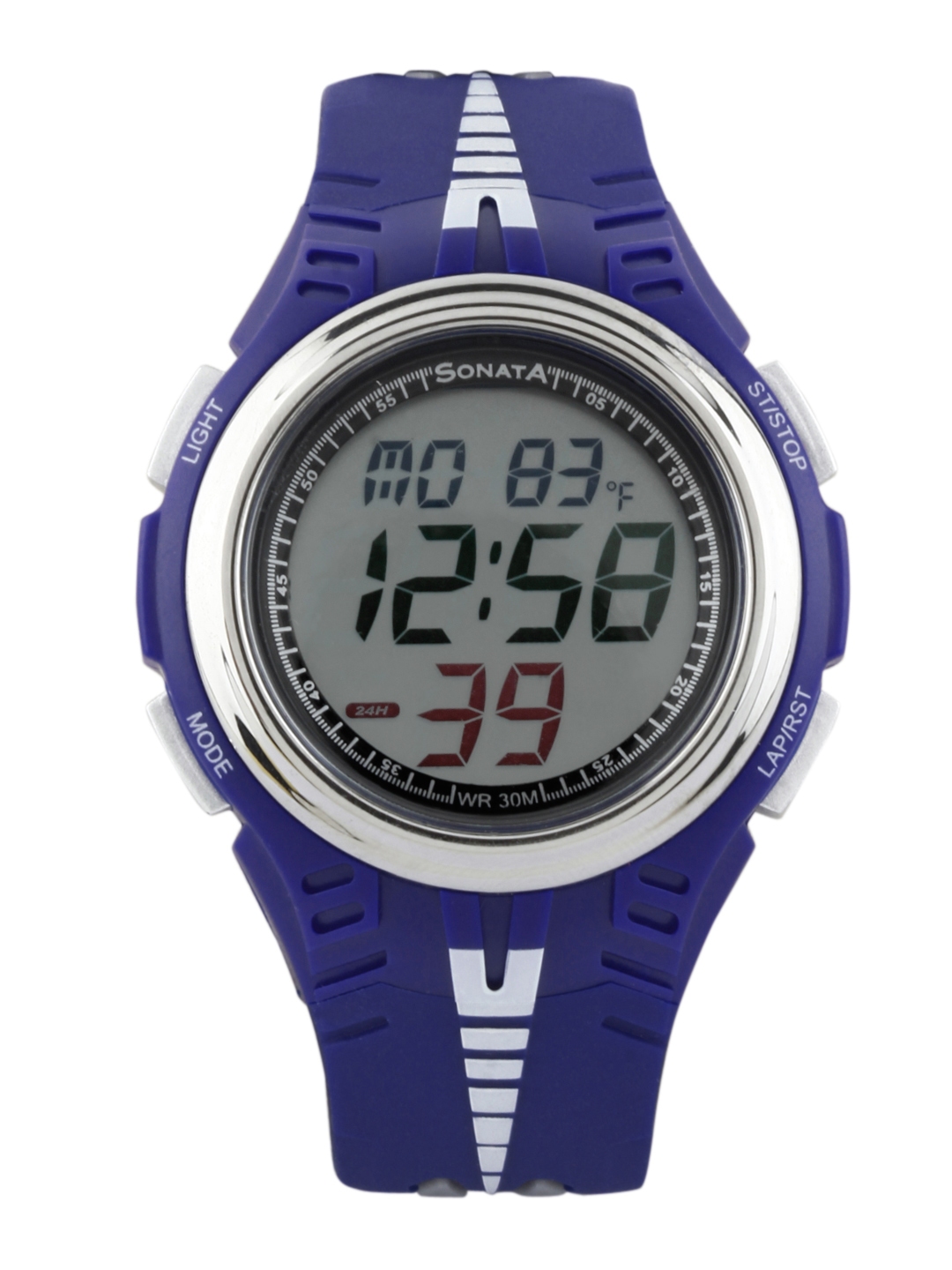 how to set time in sonata super fibre digital watch