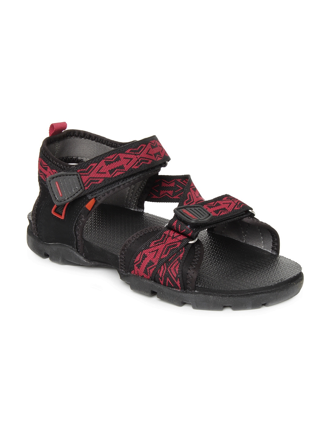 sparx men black sandals