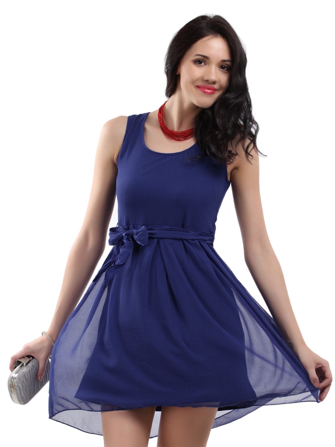 Buy The Vanca Women Blue Georgette Dress - Dresses for Women 106215 ...