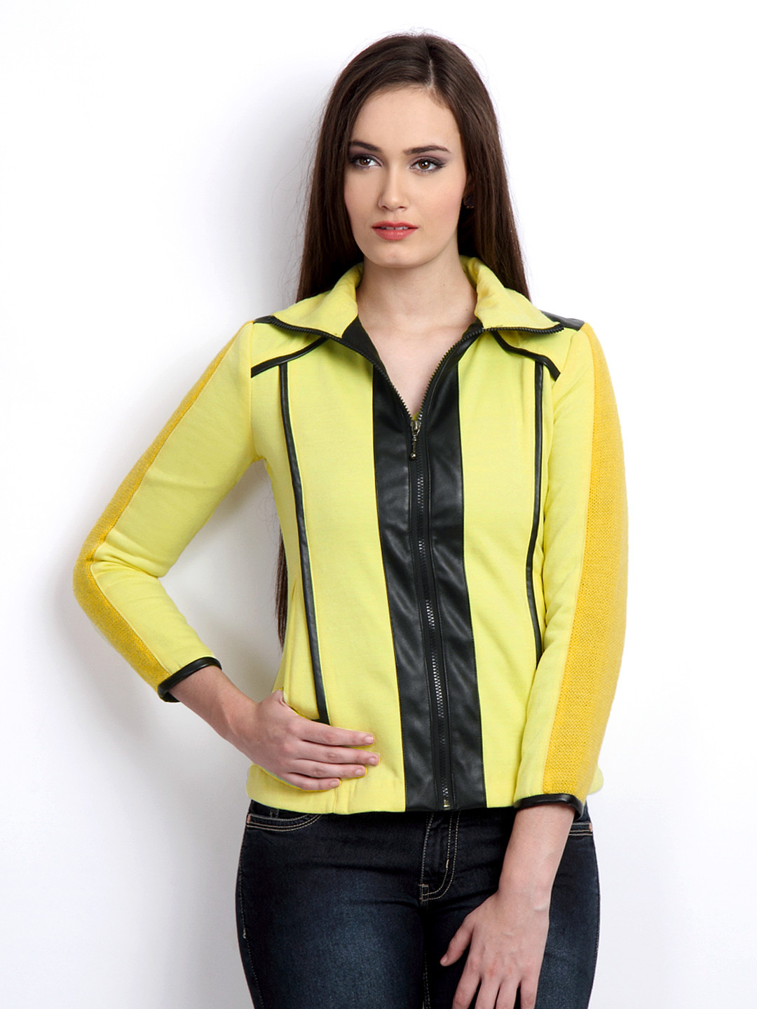Buy The Vanca Women Yellow Jacket Jackets for Women 217011 Myntra
