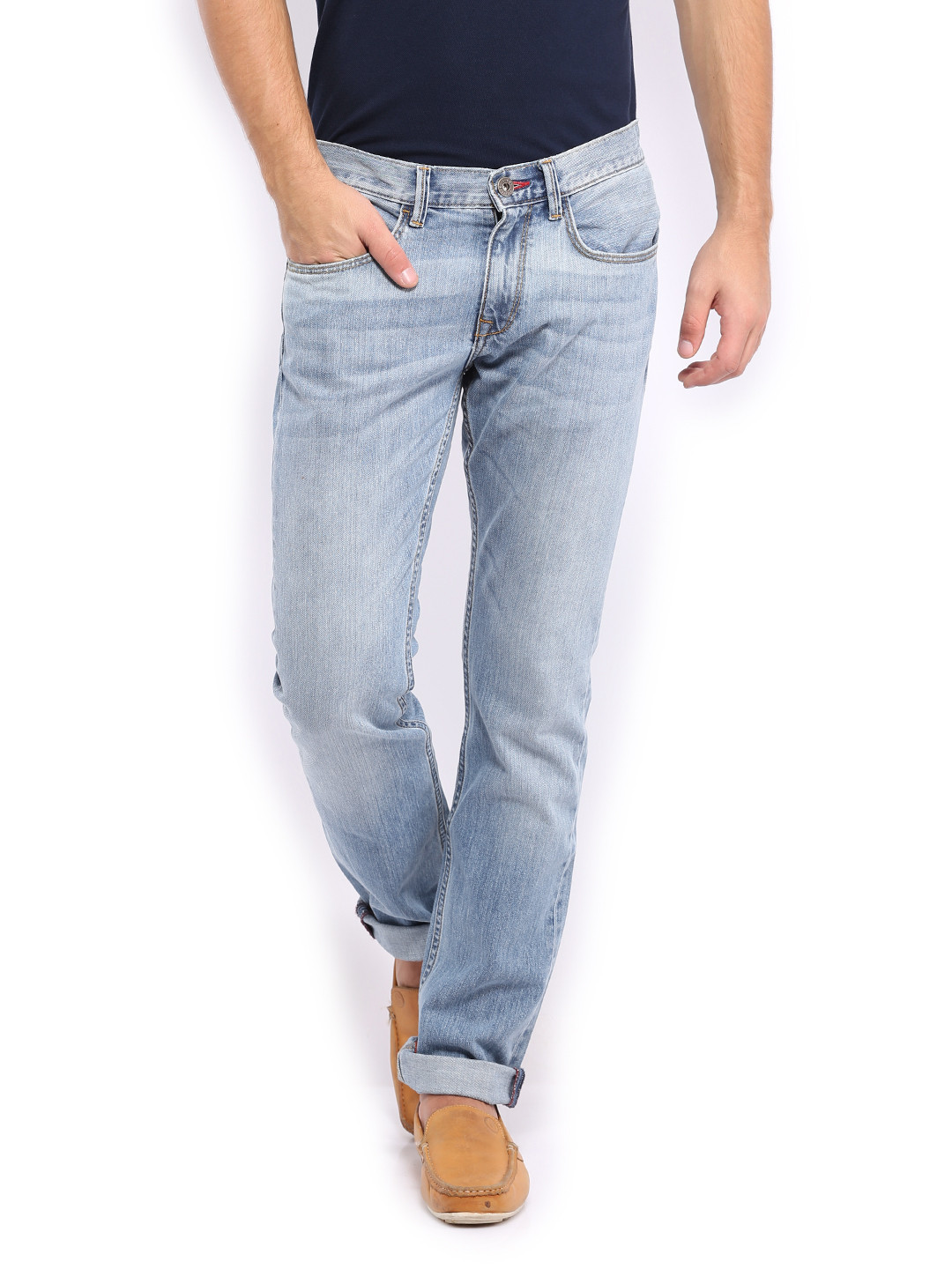 Buy Tommy Hilfiger Men Blue Hudson Straight Fit Jeans Jeans for Men