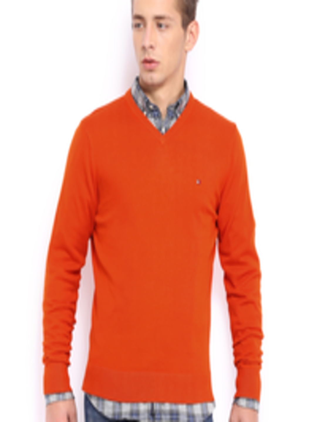 Buy Tommy Hilfiger Men Orange Pacific Sweater - Sweaters for Men 462338 ...
