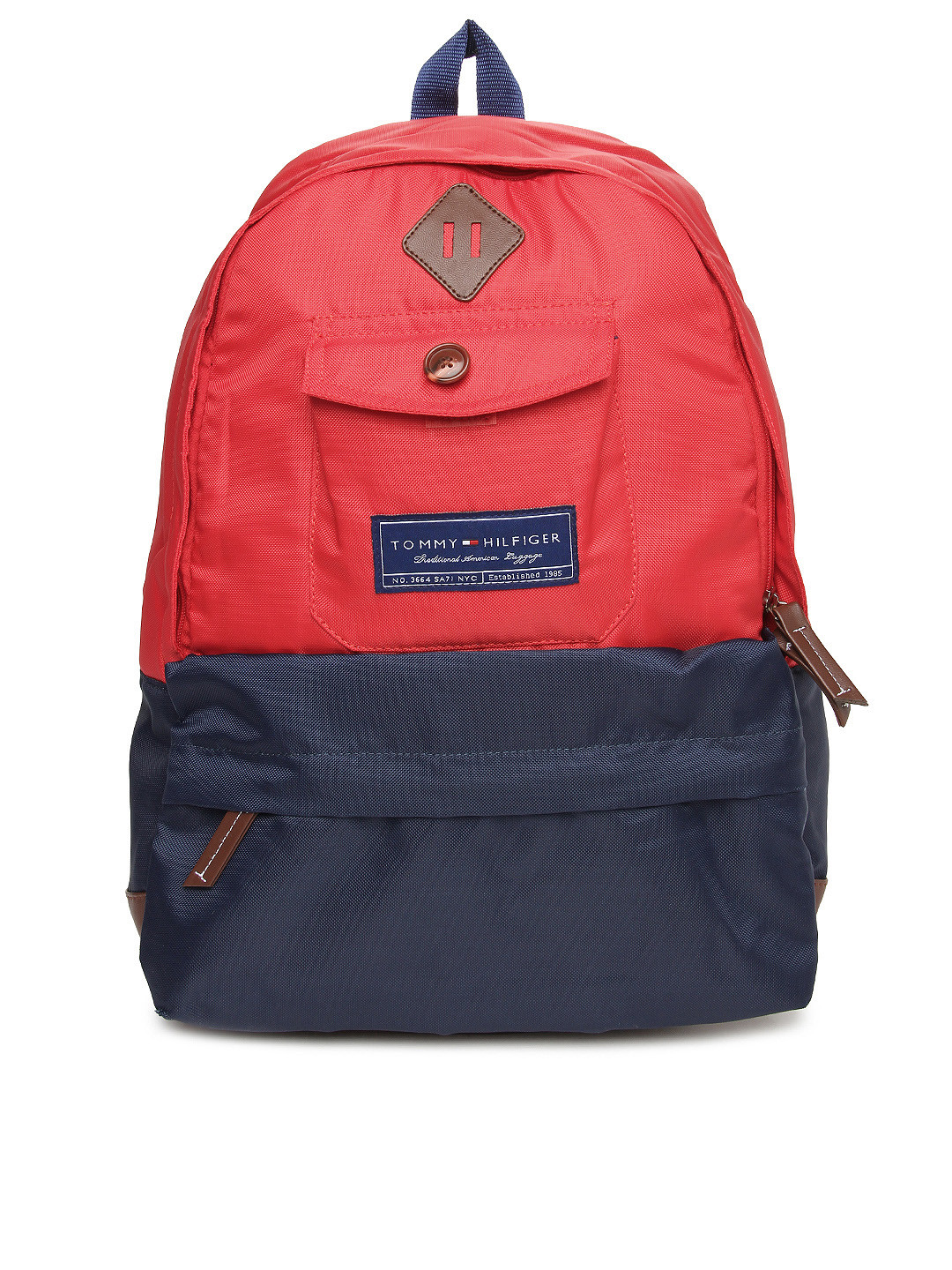 Buy Tommy Hilfiger Unisex Red & Navy Backpack Backpacks for