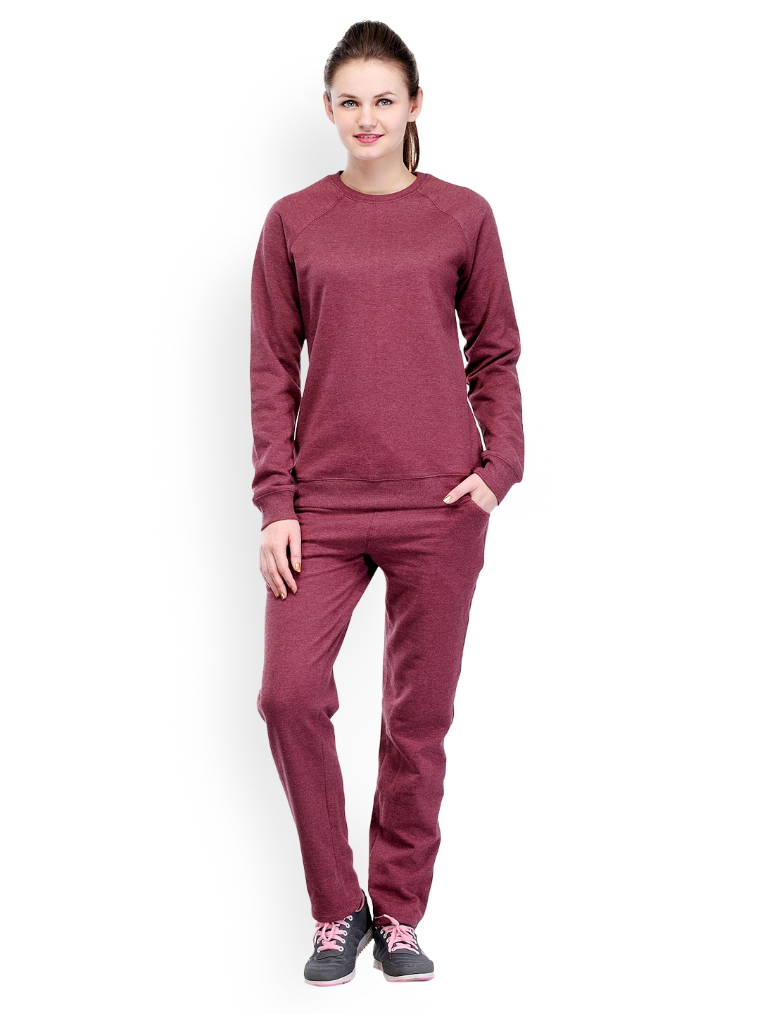 maroon tracksuit womens