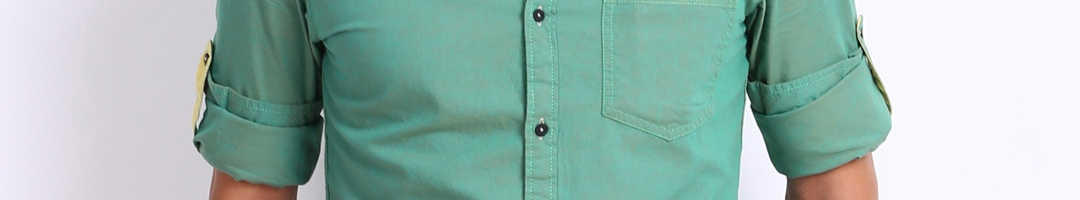 Buy Turtle Men Sea Green Slim Fit Casual Shirt - Shirts for Men 273153 ...