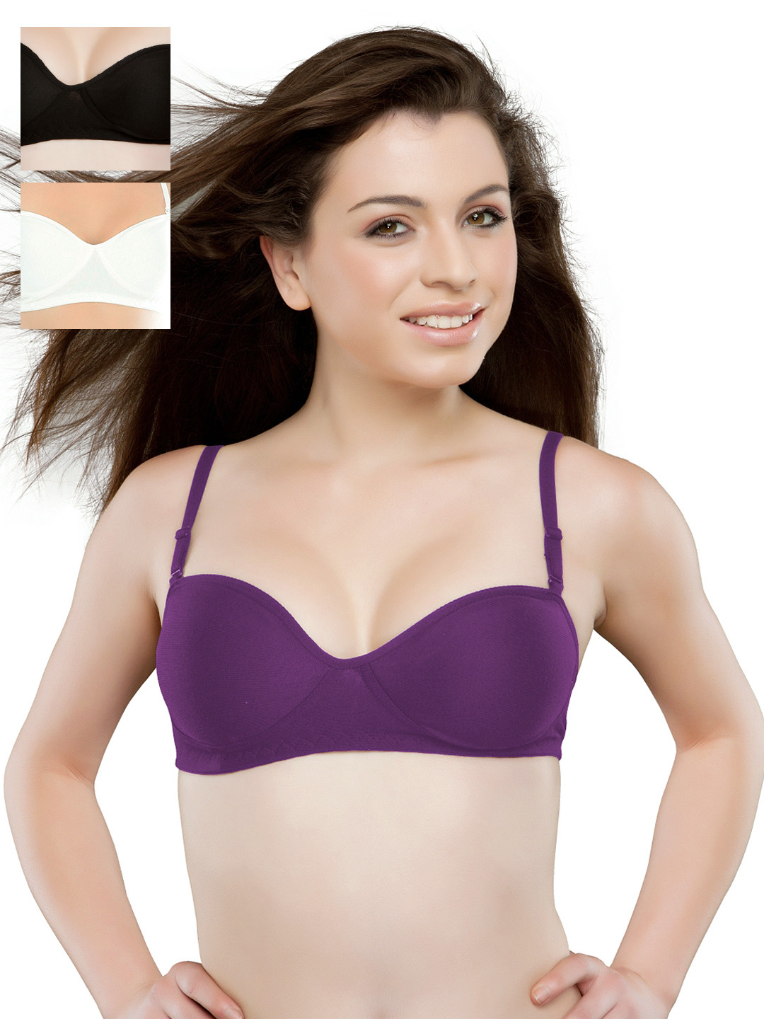 Buy Tweens Pack Of 3 Demi Cup T Shirt Bras TW 101 Bra for Women