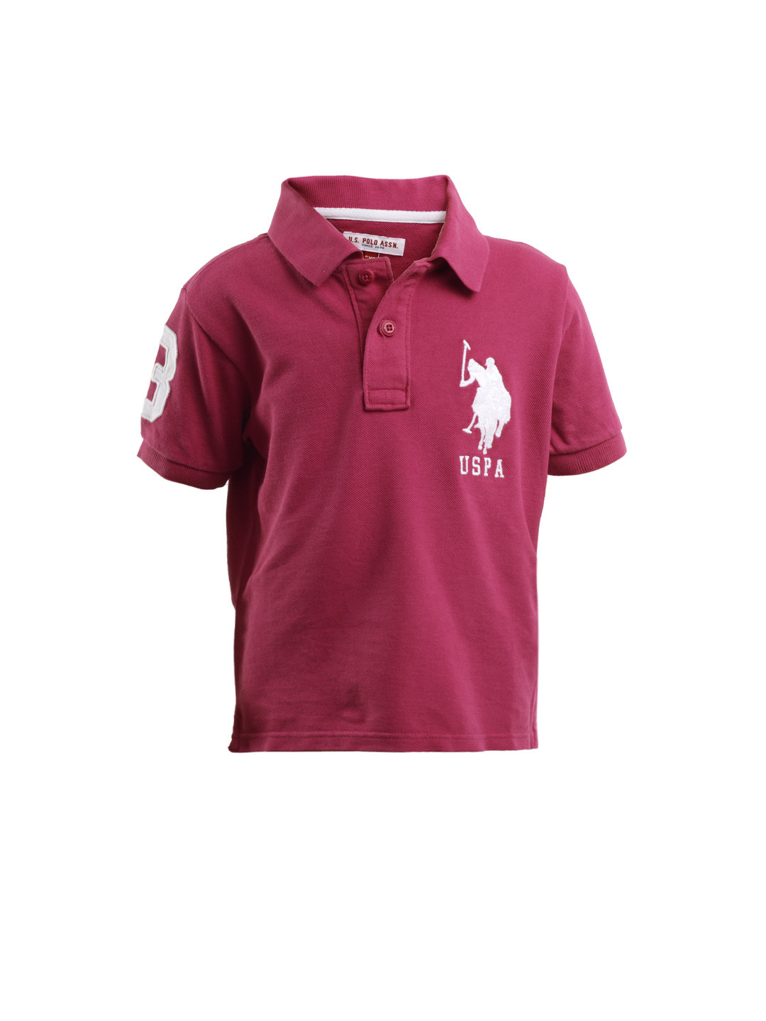 Buy U.S. Polo Assn. Kids Boys Pink Polo Pure Cotton T Shirt Tshirts