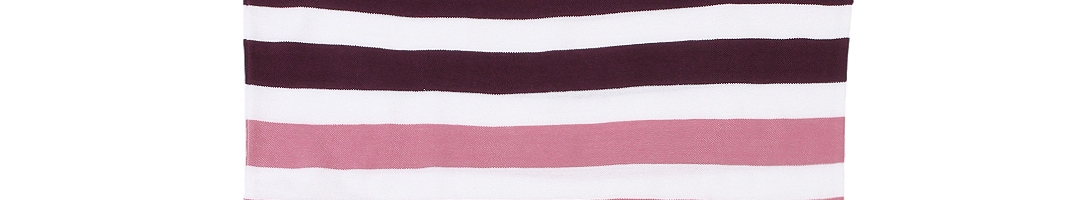 Buy U.S. Polo Assn. Kids Boys Purple And White Striped Polo Pure Cotton ...