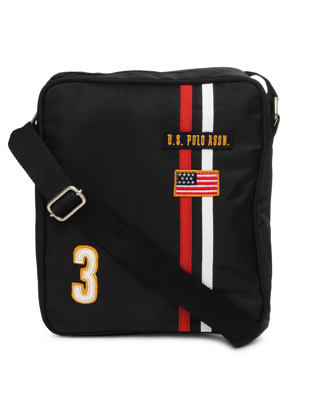 Buy U.S. Polo Assn. Men Black Messenger Bag Messenger Bag for Men