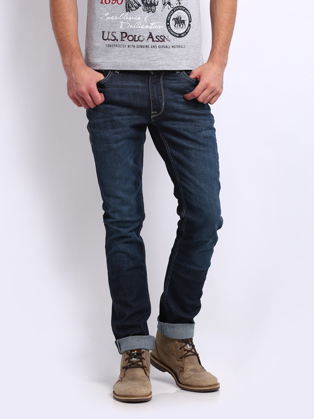 Buy U.S. Polo Assn. Denim Co. Men Blue Skinny Fit Stretchable Jeans - Jeans for Men 192798 | Myntra