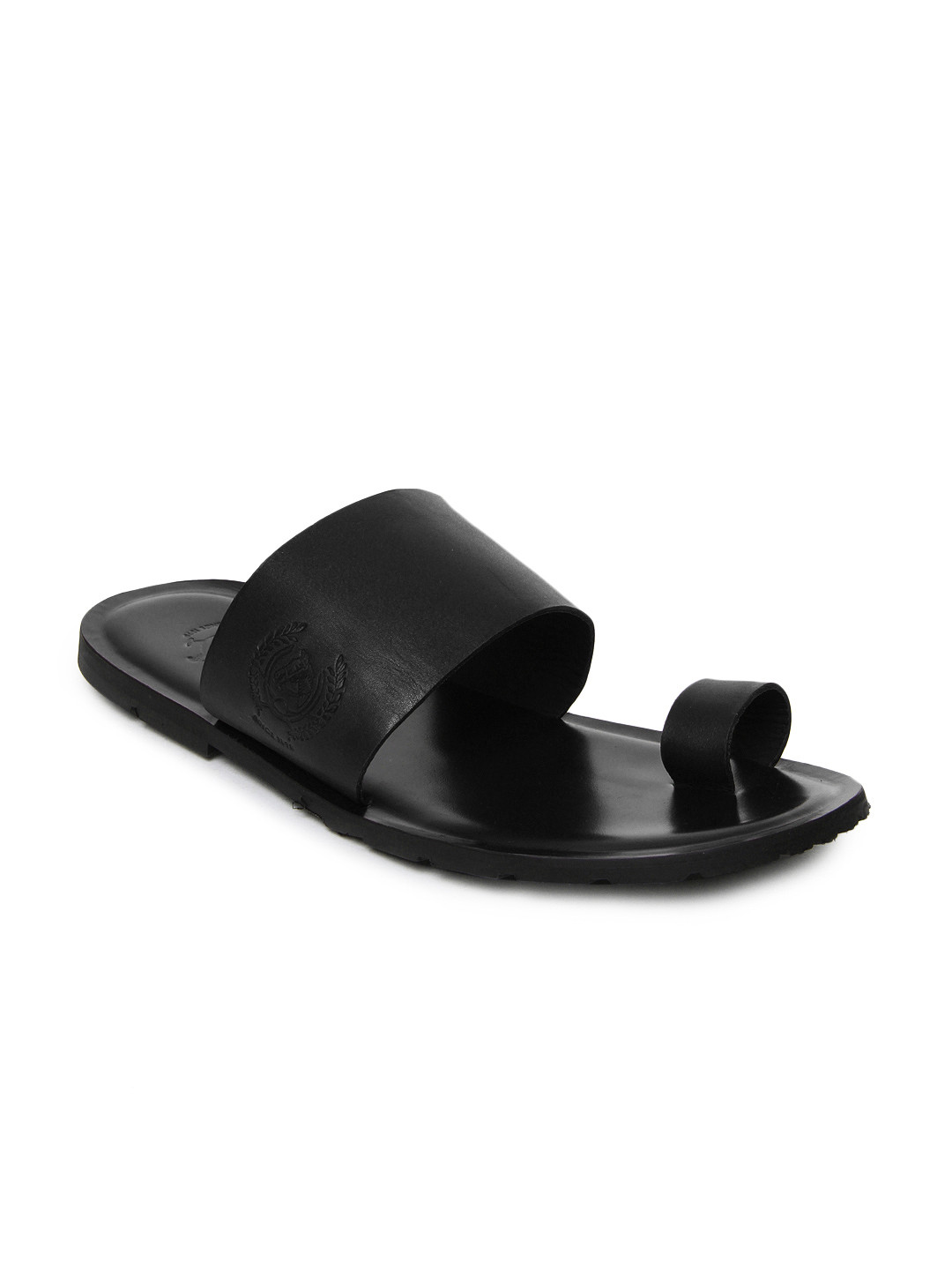 Buy U.S. Polo Assn. Men Black Leather Sandals Sandals for Men 208085