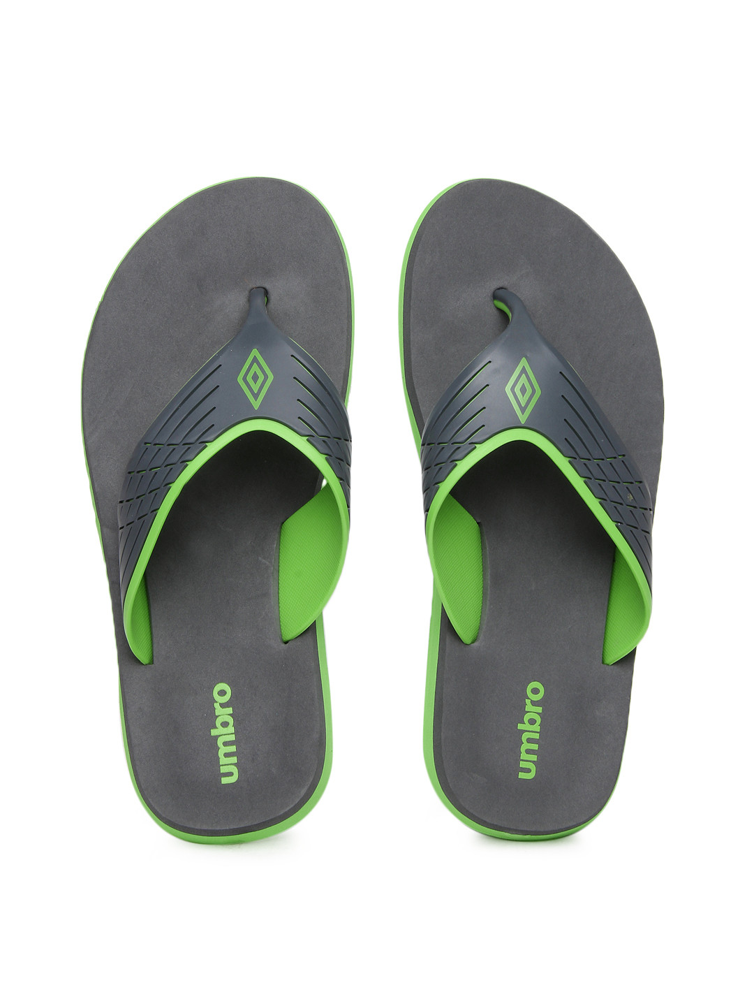 mens green flip flops