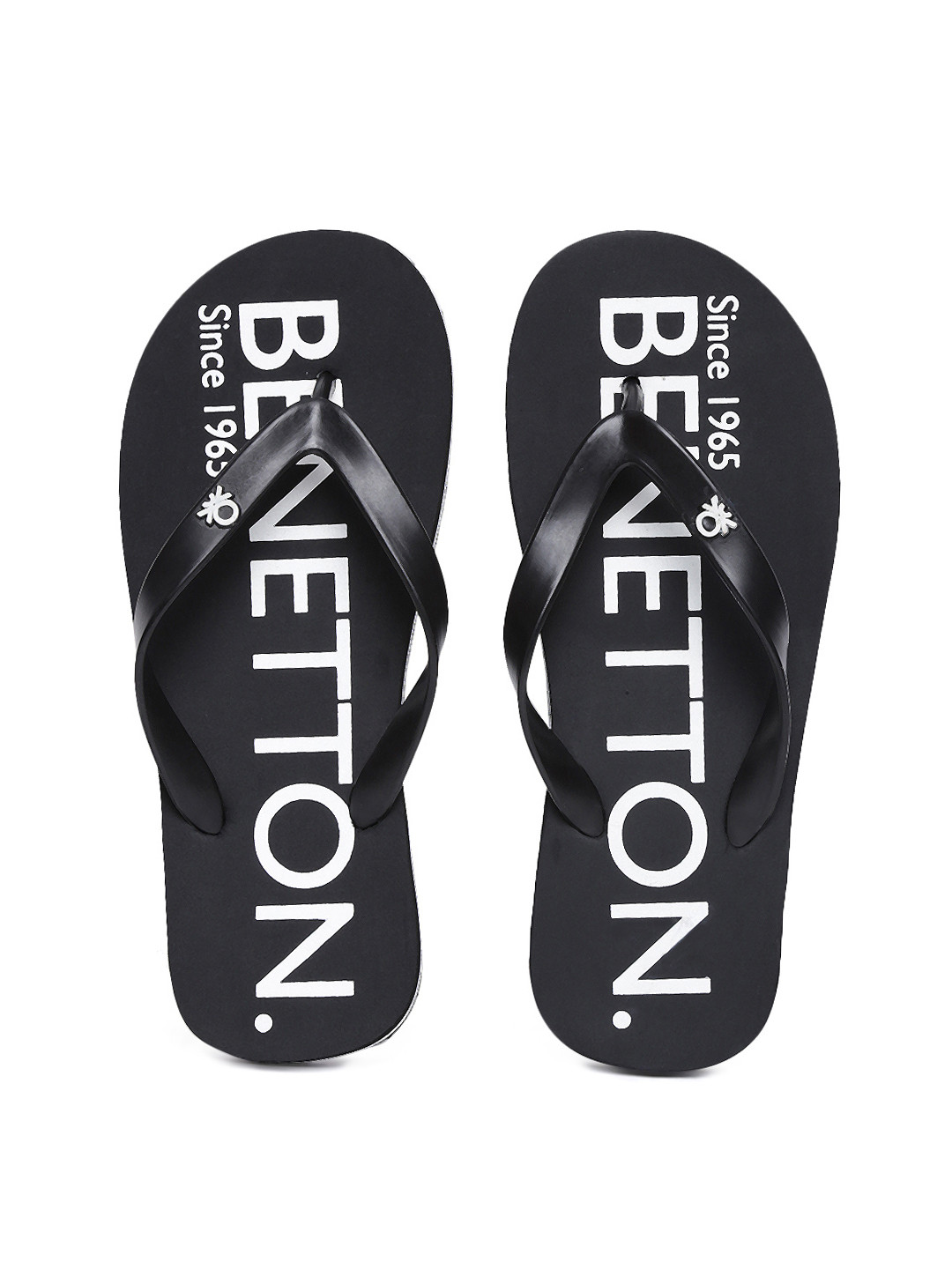 Buy United Colors Of Benetton Men Black Flip Flops - Flip Flops for Men 529709 | Myntra