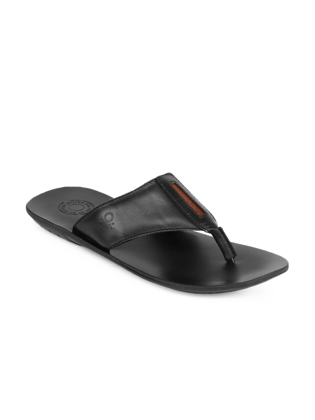 united colors of benetton men's leather sandals and floaters