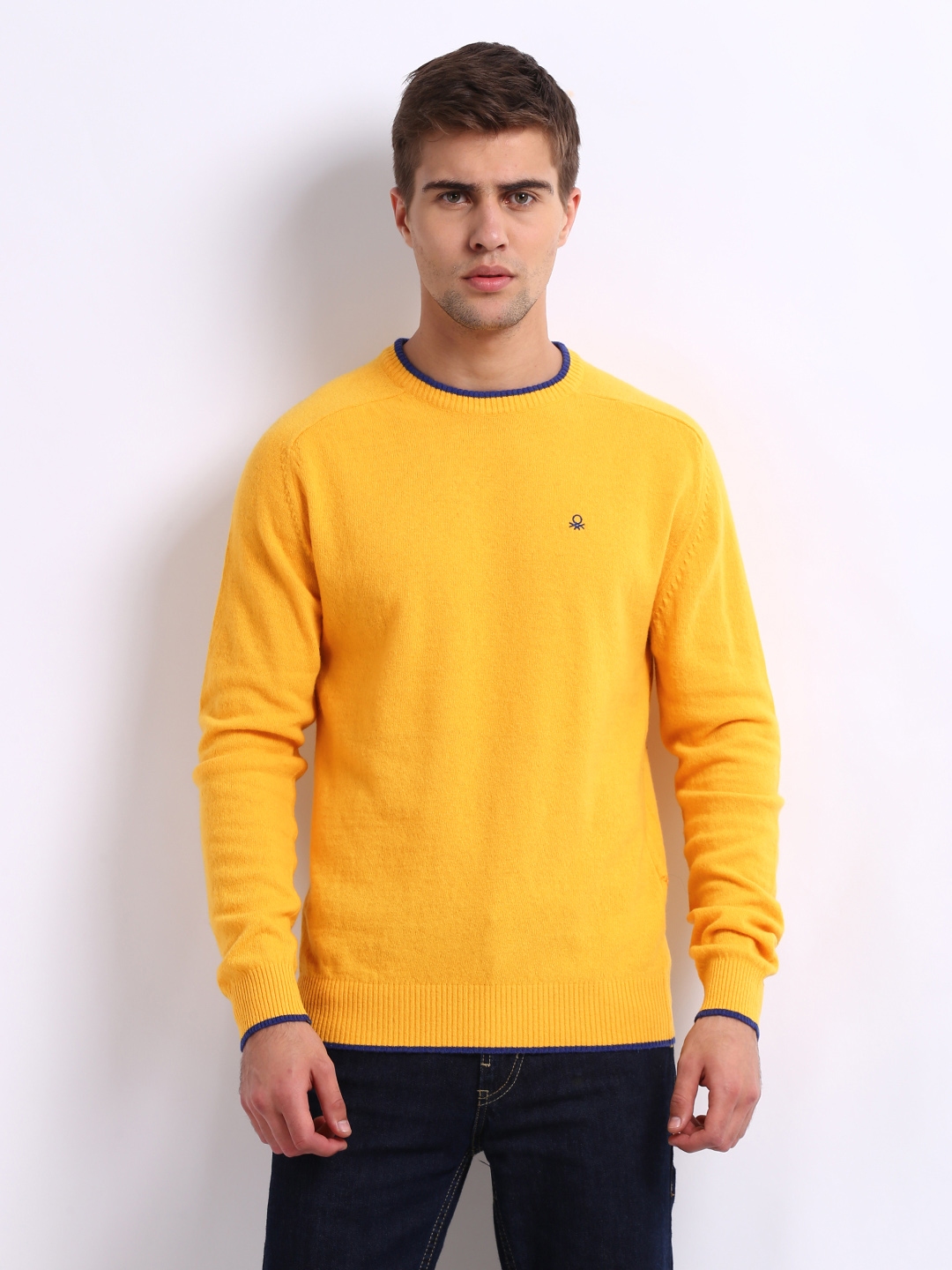 United colors of benetton yellow sweatshirt