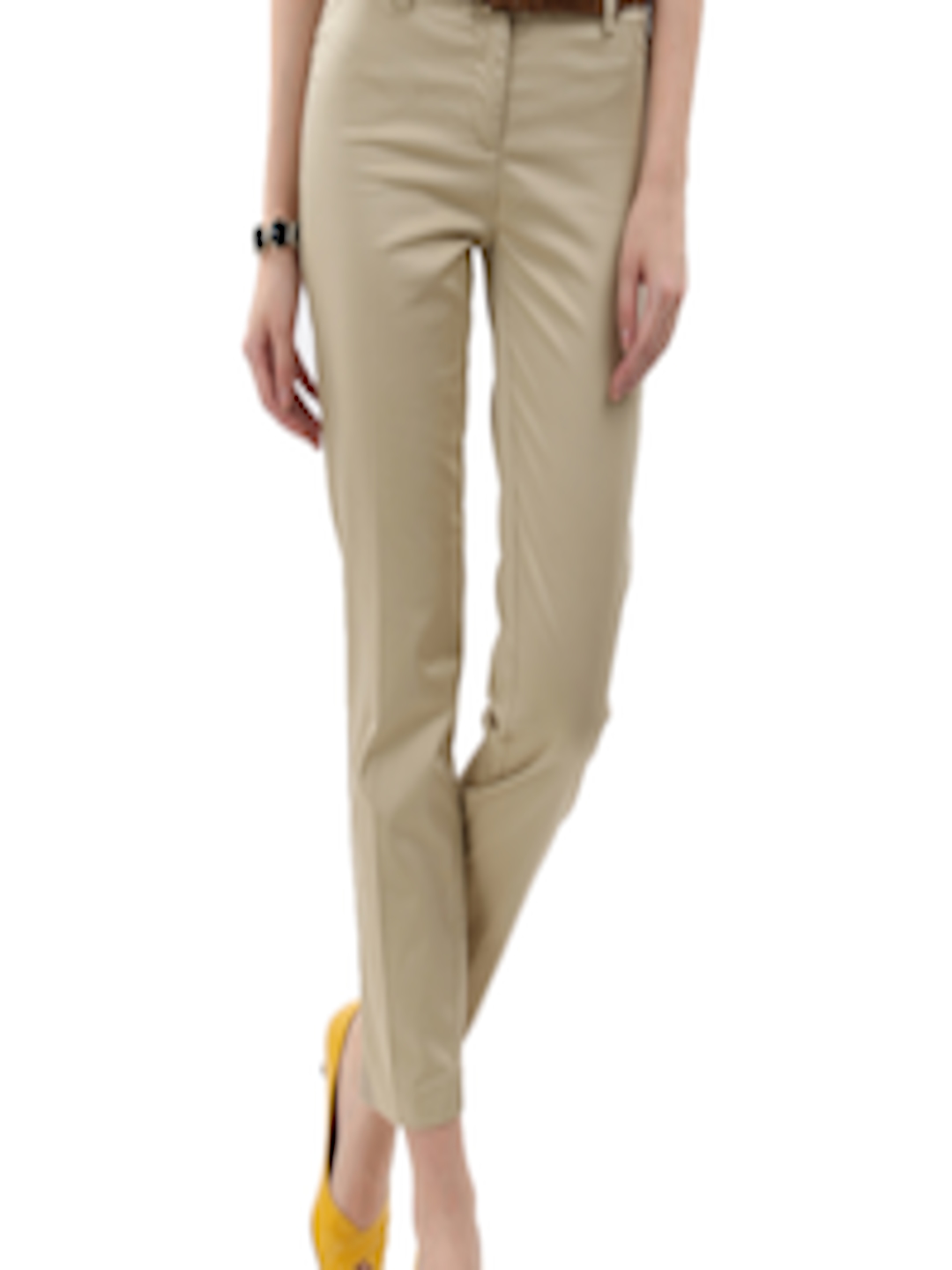 Buy United Colors Of Benetton Women Beige Trousers - Trousers for Women ...