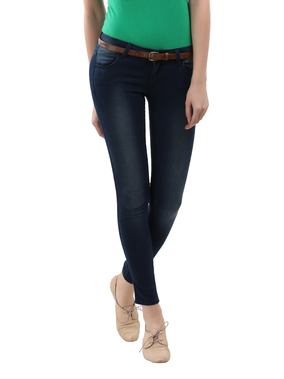 womens blue jeggings